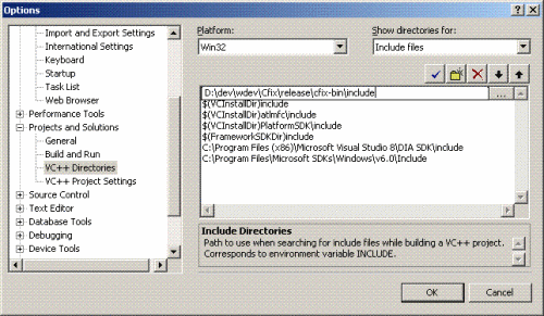Configuring Include Directories